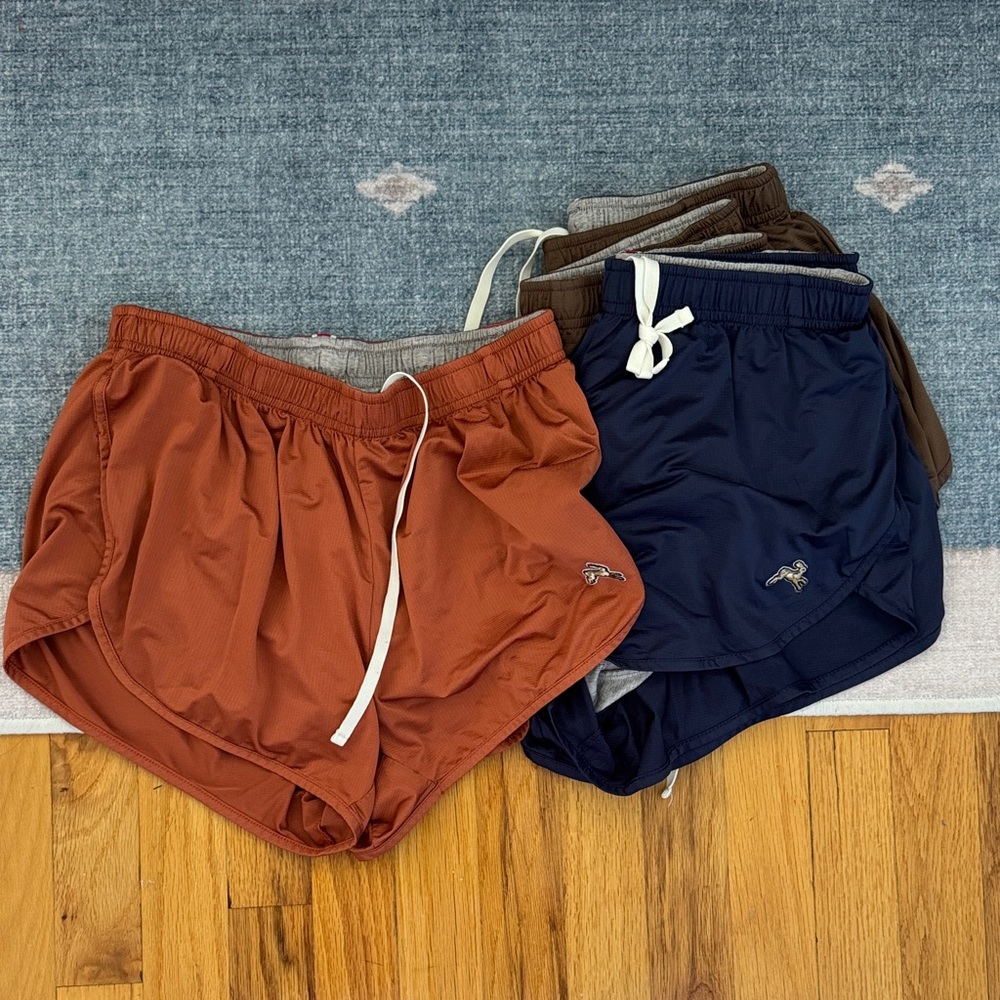 Lot of 4 Tracksmith Twilight split shorts in M, EUC